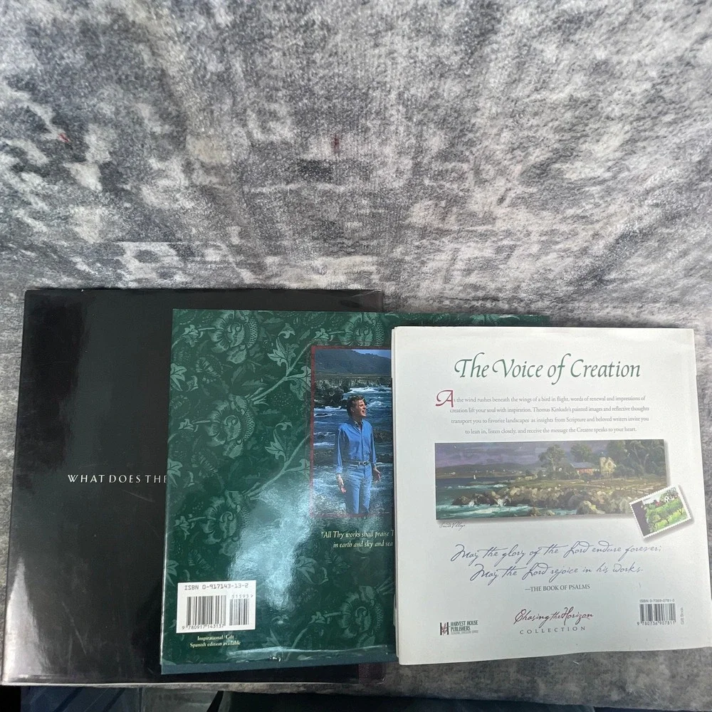 Christian Art‎ Book Lot Thomas Kinkade The Voice of Creation Max Lucado 3pk